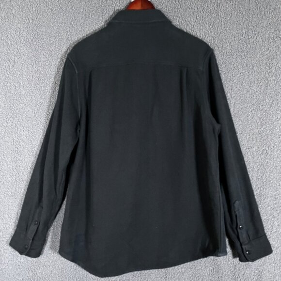 Outerknown Blanket Shirt Heavy Flannel Organic Cotton - Men's Size L - Black - Picture 3 of 9